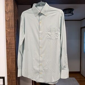 NWT Peter Millar Performance Button Down Shirt- Mint